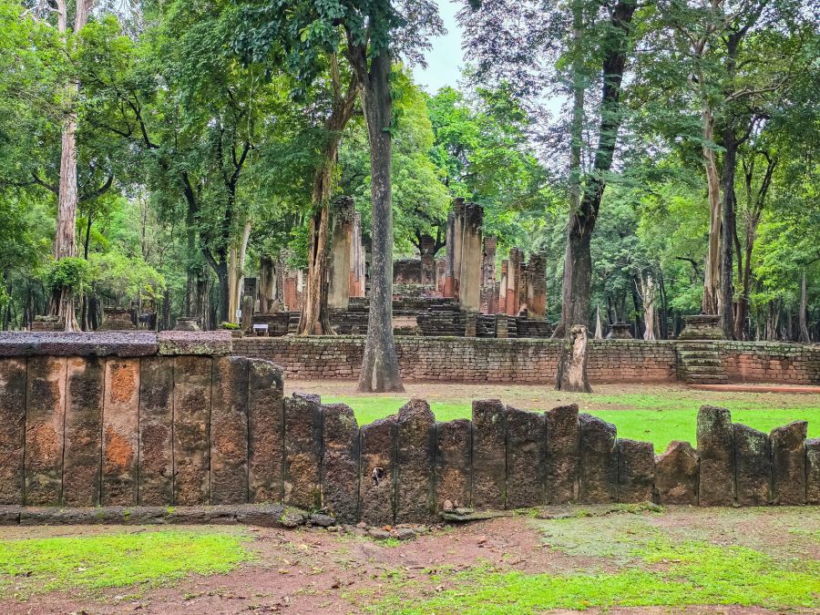 ruins of Aranyik forest, Kamphaeng Phet historical park, Thailand