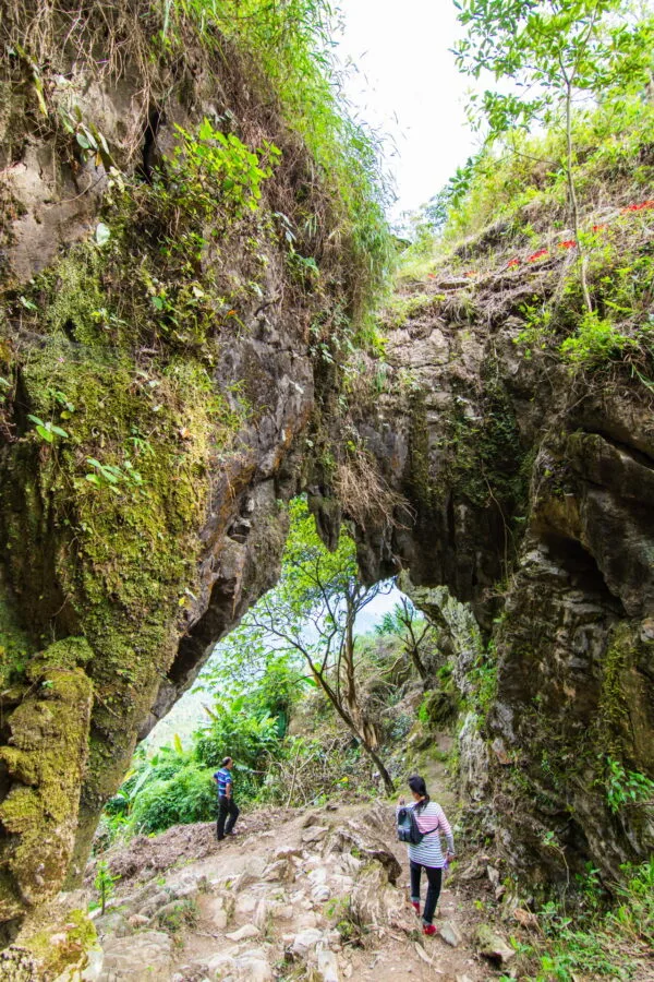 natural arch at doi pha tang before development