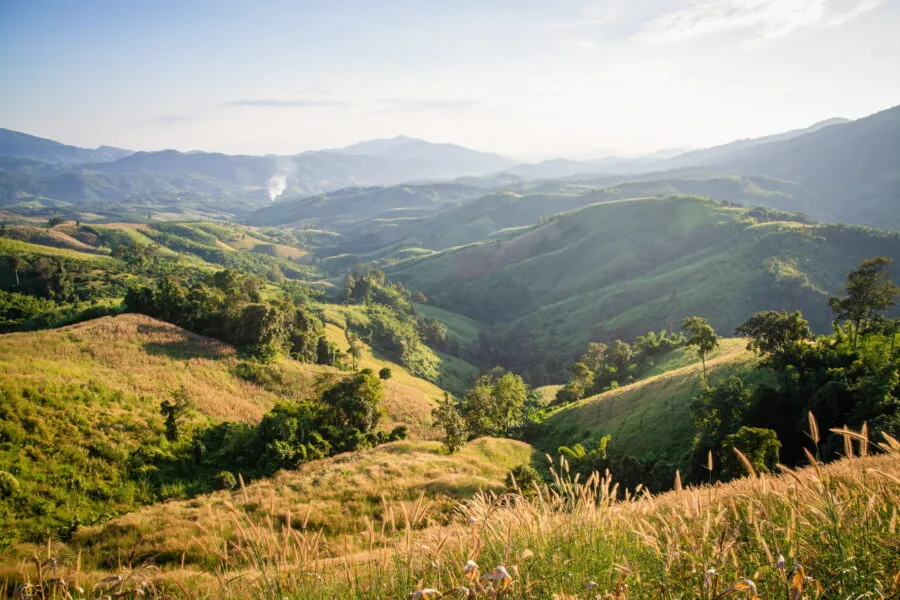 mountain landscape near Phu Chi Fah Chiang Rai