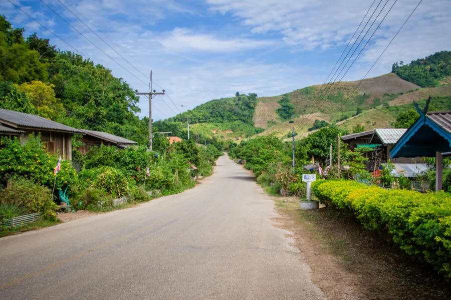 Route 1155 crossing Ban Pha Lae Chiang Rai