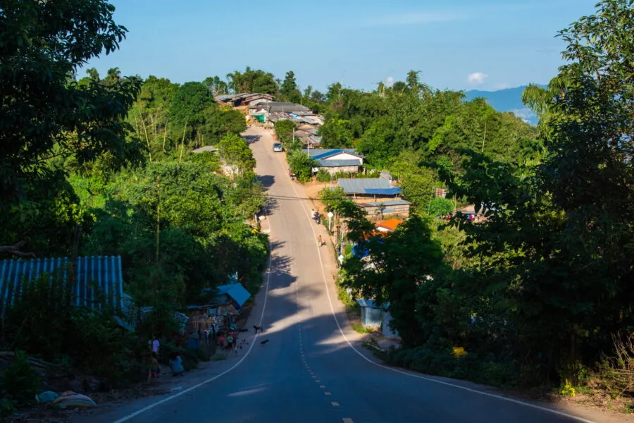 crossing village near phu chi fah province of chiang rai
