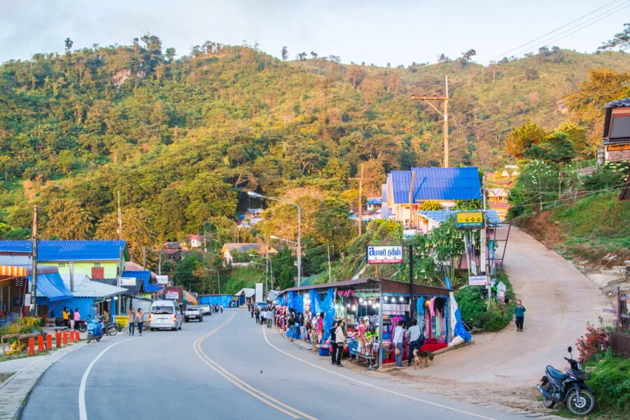 village at the foot of Phu Chi Fah