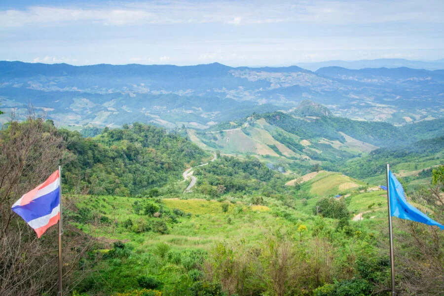 panoramic view at Wat Pha Tang