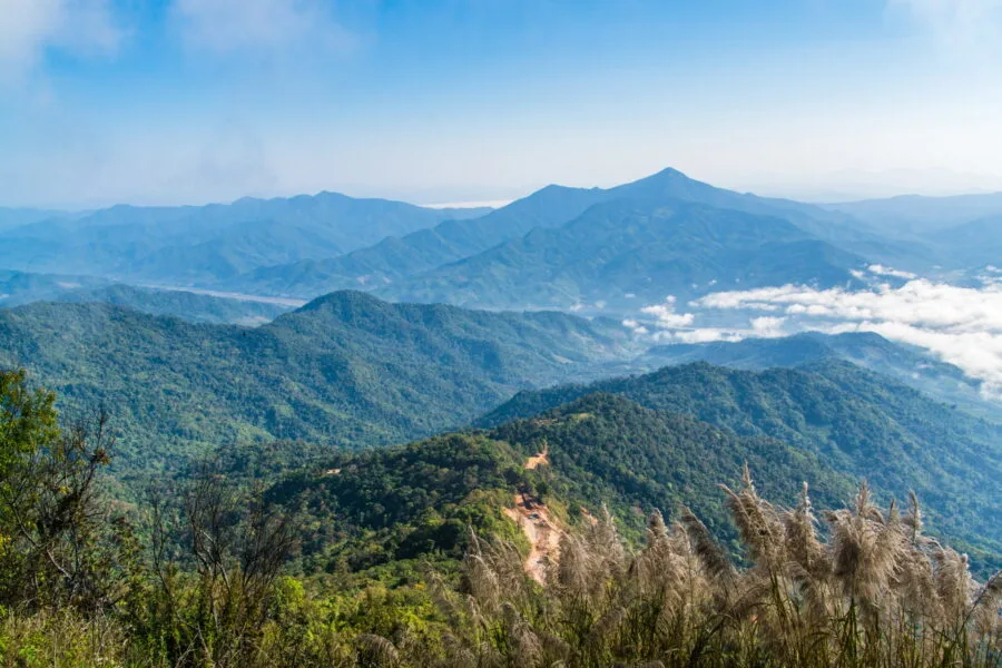 view of Laos and the Mekong from Doi Pha Tang