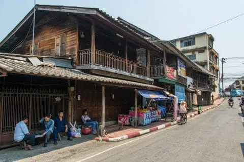 wooden houses tippawan street lampang