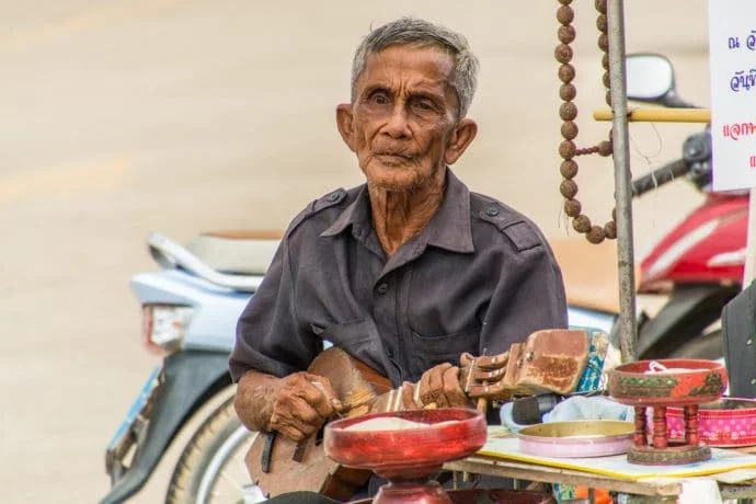 Mr. plays guitar Lampang North Thailand