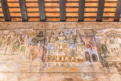paintings wood panels wat phra that lampang luang