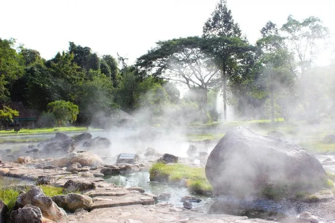 hot water source chae son national park lampang