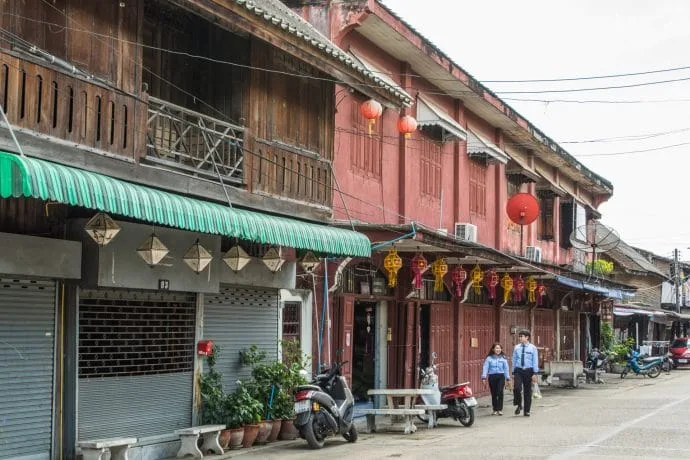 talad gao old street lampang thailand