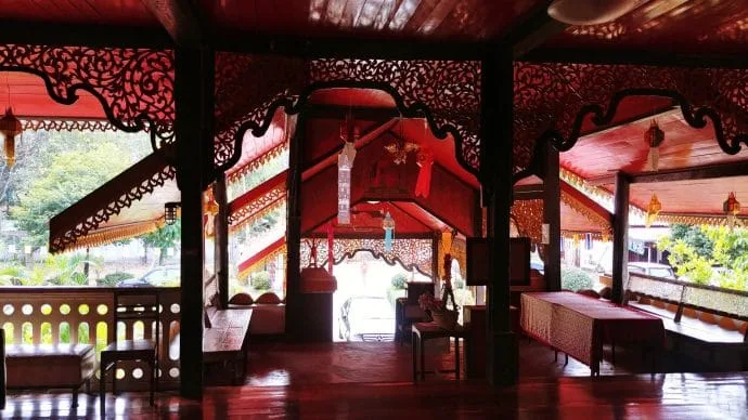 terrace wat si rongmuang lampang thailand