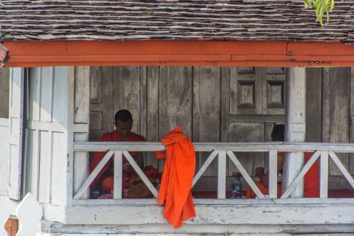 residence of the monks Wat Hosian Voravihane luang prabang