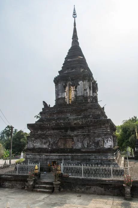 old chedi Wat Hosian Voravihane luang prabang