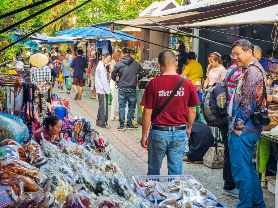 morning market alley luang prabang