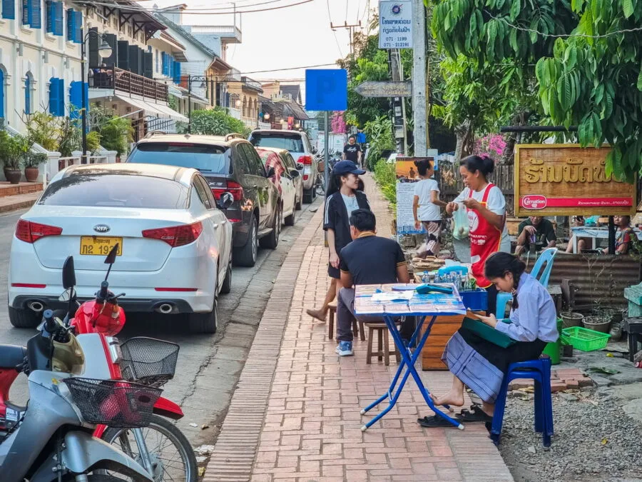 atmosphere khem khong street evening luang prabang