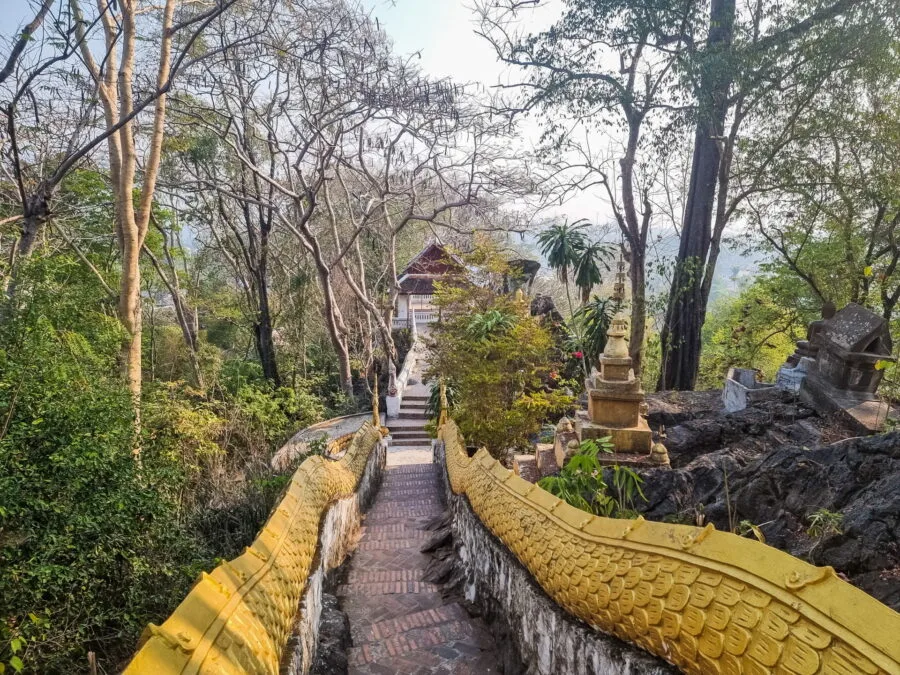 descent buddha footprint mont phousi luang prabang