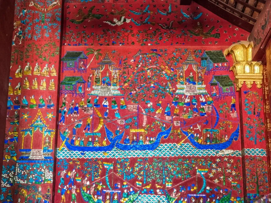 interior royal carriage house vat xieng thong luang prabang