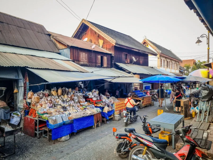 shops near luang prabang evening market