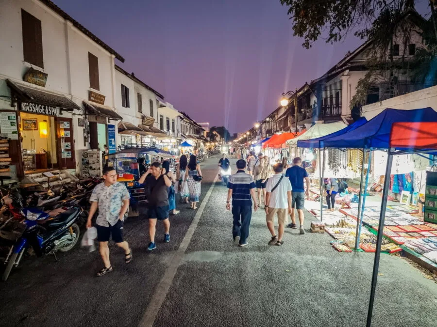 street extension evening market luang prabang