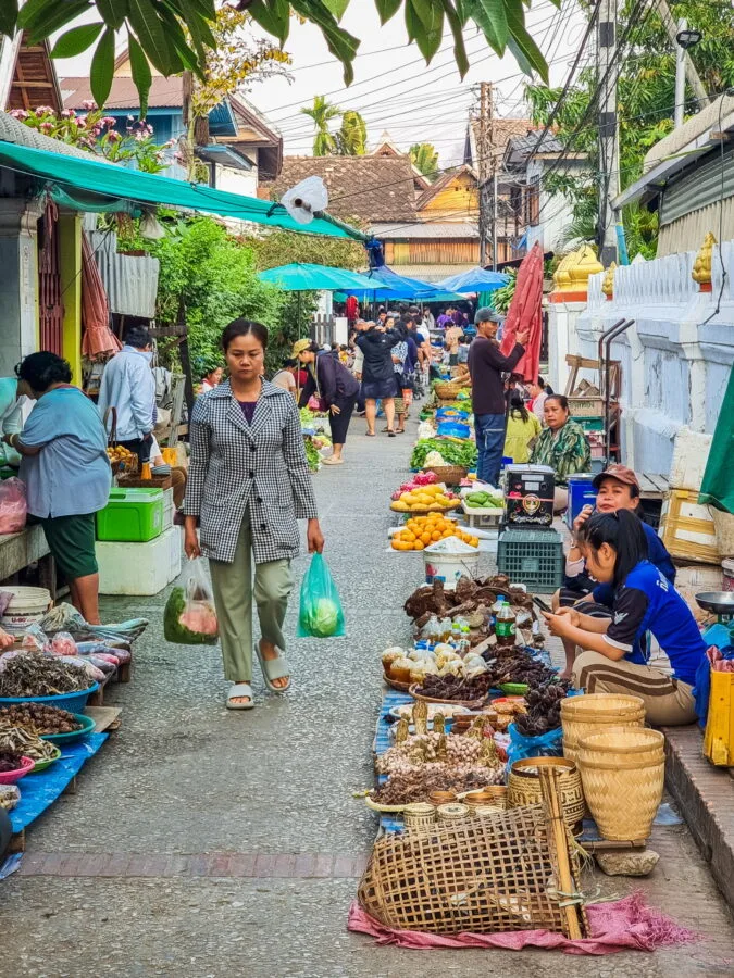 morning market alley luang prabang