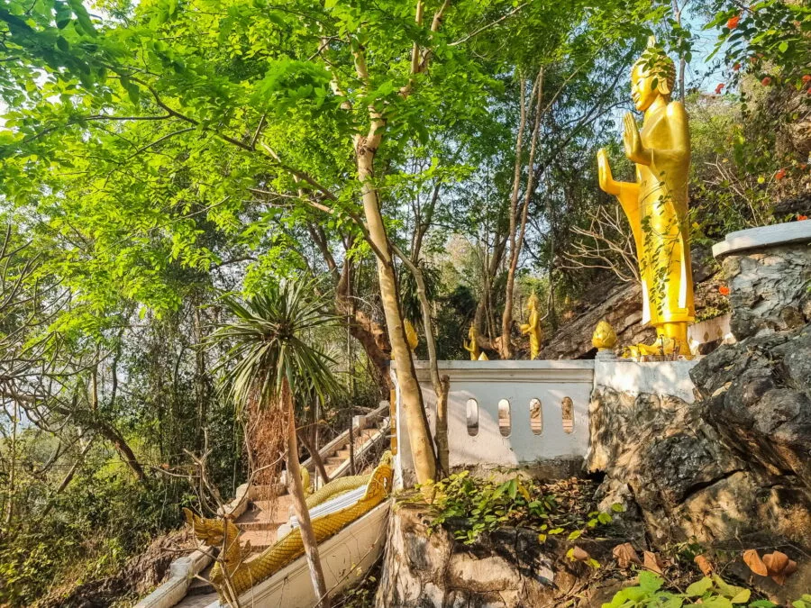 buddha statues mount phousi luang prabang