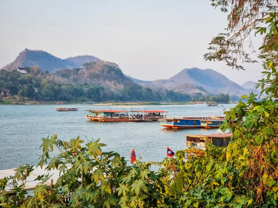 view of mekong from luang prabang quay