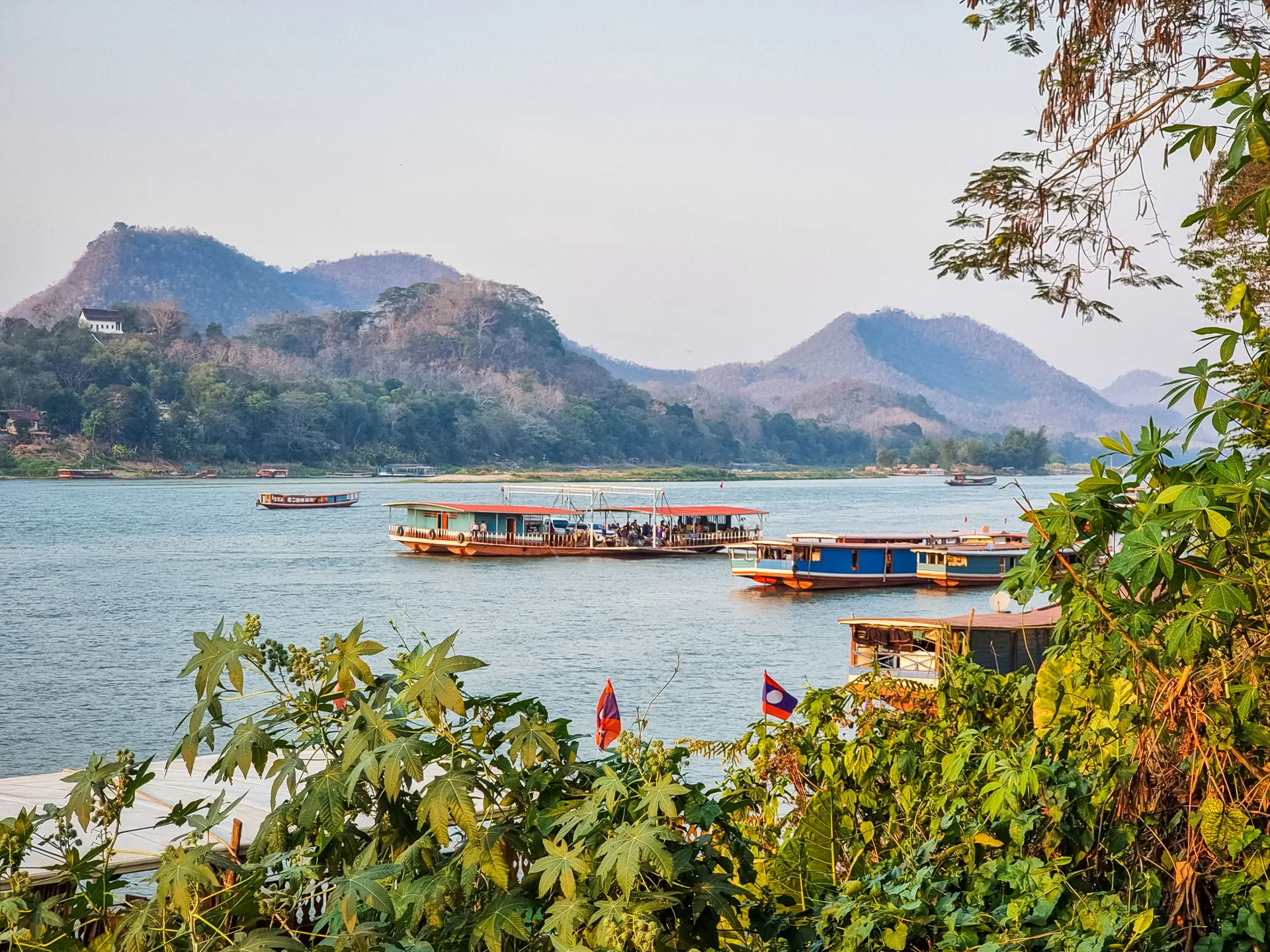 view of mekong from luang prabang quay
