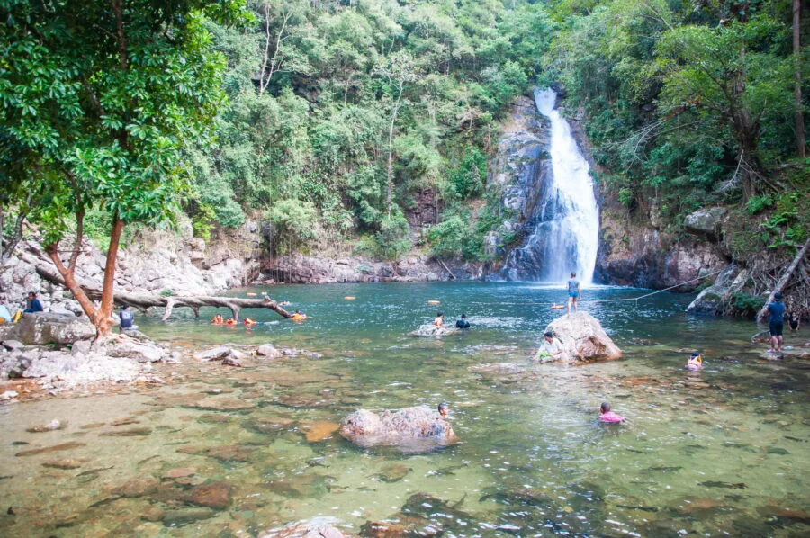 waterfall at namtok yong national park thung song