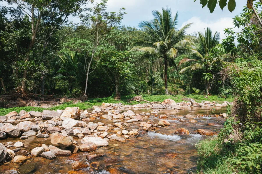 river towards wang pring waterfall