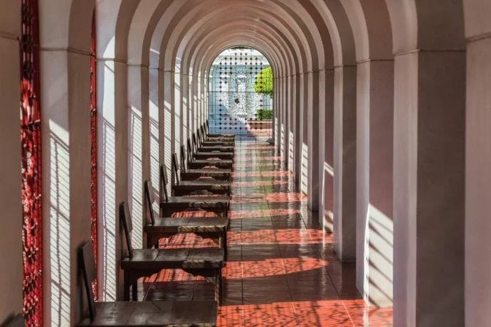 loha prasat metal castle corridor - bangkok
