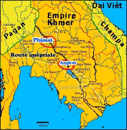 Carte Empire Khmer