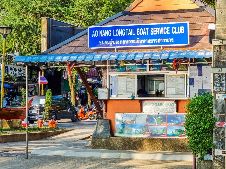 longtail boat service ao nang krabi thailande