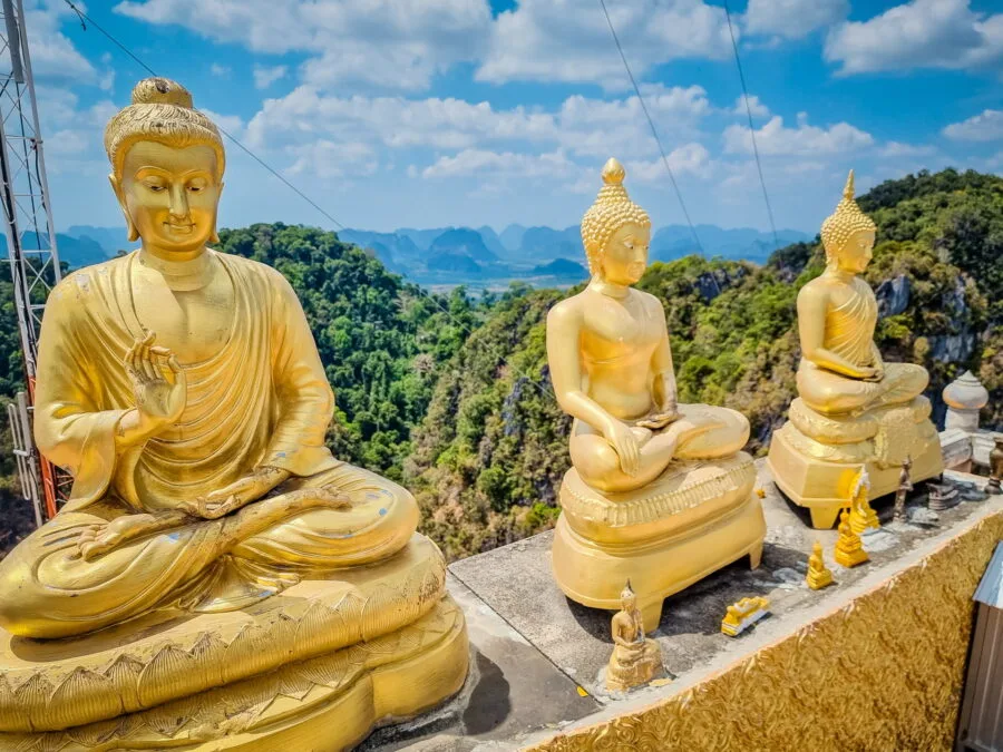buddha statues wat tham sua tiger cave temple krabi