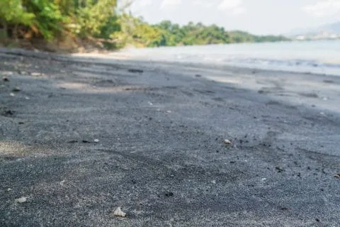 black sand beach langkawi - malaysia