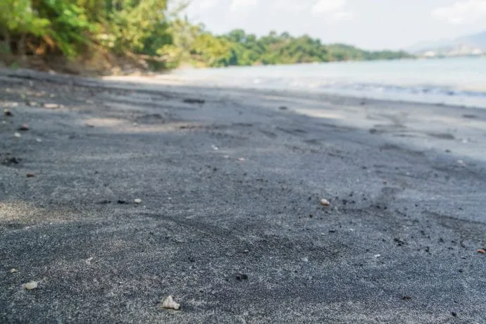 black sand beach langkawi - malaysia