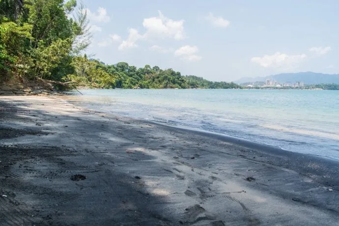 black sand beach langkawi - malaysia
