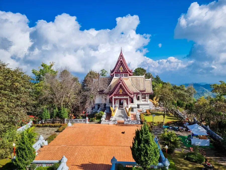 building at wat santi khiri mae salong