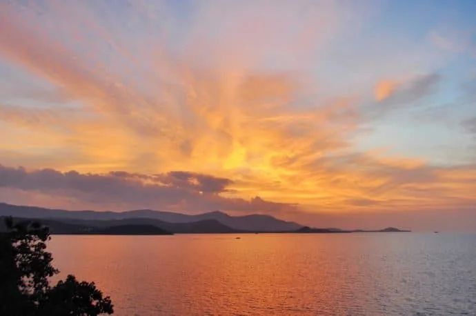 sunset big buddha point koh samui
