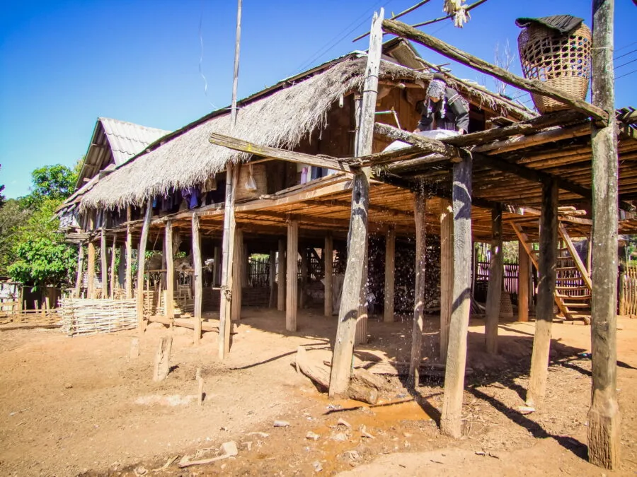 house akha village baan pa kha suk jai close to mae salong