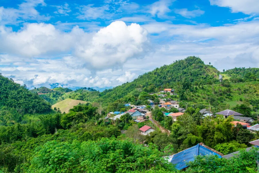 landscape on the road to doi hua mae kham