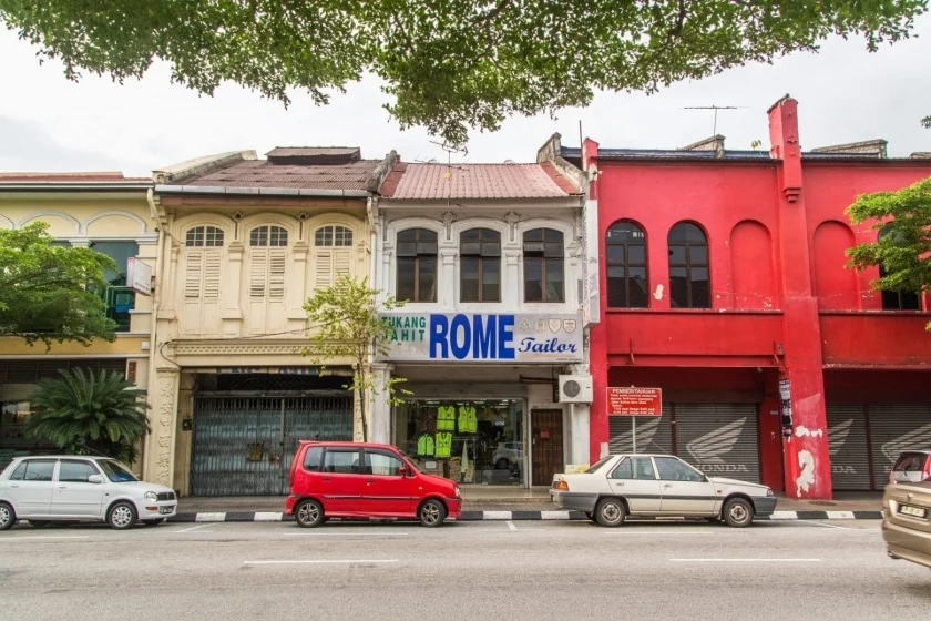 Row of houses in Ipoh - Malaysia