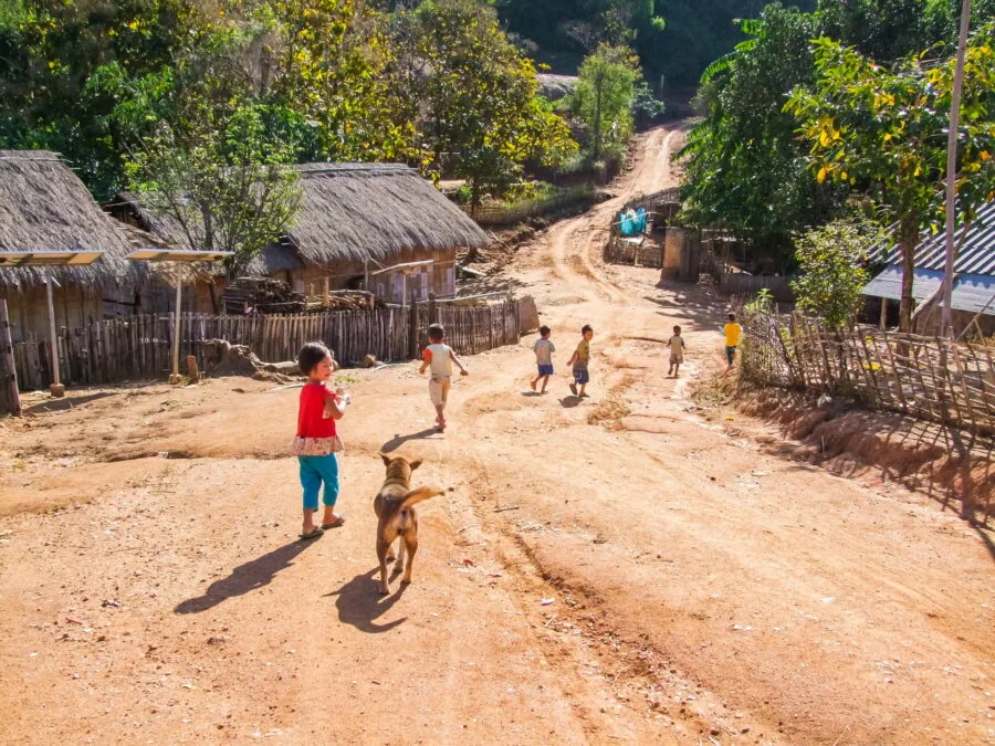 lahu village near mae salong