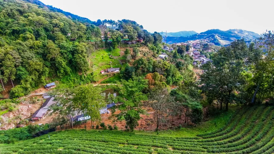 view from tomb general tuan mae salong northern thailand