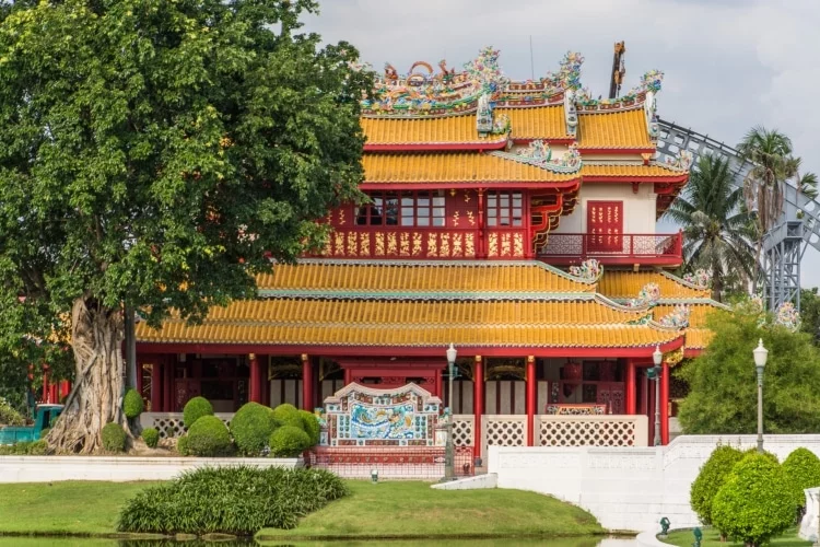 chinese building - bang pa in - thailand