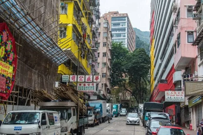 blue house under renovation - hong kong