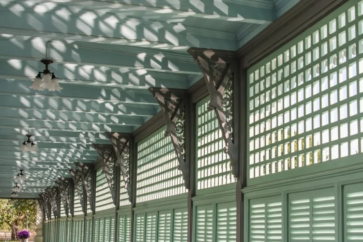 corridor detail - bang pa in palace - thailand