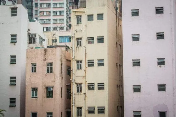 hong kong building facades