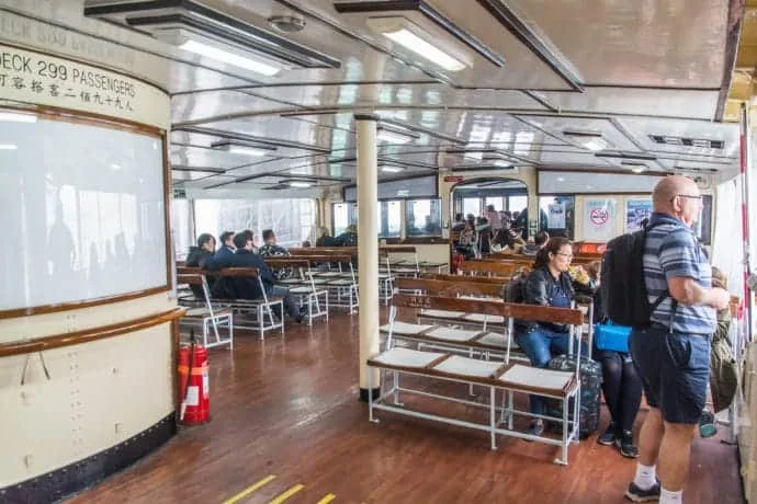 star ferry interior - hong kong