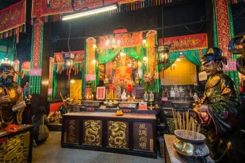 interior tin hau temple - hong kong