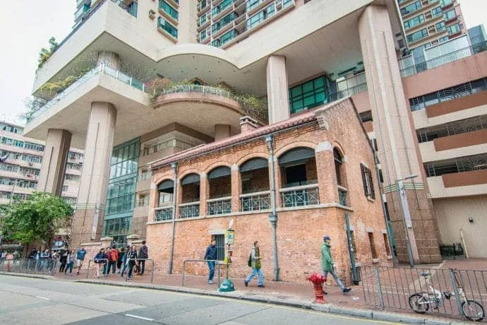 red brick building - hong kong