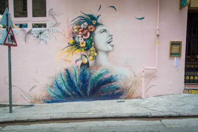street art peel street - hong kong